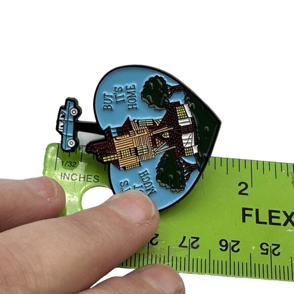 Harry Potter Weasley Its Not Much But Its Home Burrows Devon Heart Enamel Pin - Picture 5 of 6